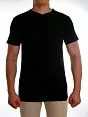 Однотонная черная мужская футболка из высококачественного хлопка с V-образным вырезом горловины Sis A2103 черный распродажа